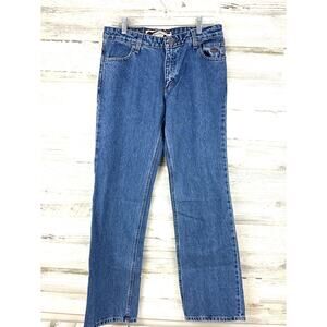 Harley-Davidson Womens 6 Straight Leg Medium Wash Cotton Denim Biker Jeans NEW